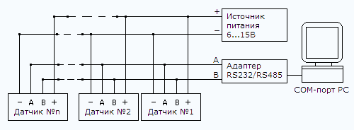 Схема подключения преобразователей