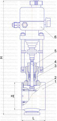 Устройство клапана КРП-50Мэ