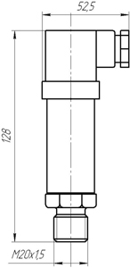 Датчик давления микропроцессорный ДДМ-03-ДИ (ДИВ, ДВ). Габаритные размеры